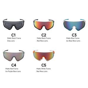 Lunettes de soleil sportives 2026 en gros avec monture TR90, protection UV, résistantes au sable, pour la randonnée, la montagne et la conduite - Product Image 6
