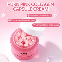 Crème Visage Coréenne OEM ODM Hydratante, Éclaircissante, Anti-Âge au Collagène Rose et PDRN en Capsules