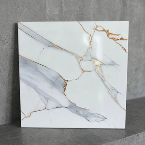 Carreaux de sol en céramique mate décoratifs numériques 400x400mm, en porcelaine émaillée, pour salle de bain, salon, intérieur - Product Image 1