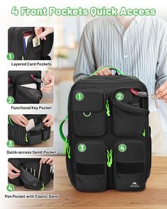 Zaino per Computer personalizzato pesante da 17 pollici zaino per <span class=keywords><strong>Laptop</strong></span> da viaggio portatile con tasche Multiple - Product Image 6