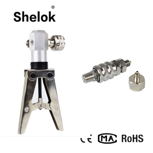 Göstergeler/vanalar/güvenlik cihazları için Shelok 0 ~ 1.6MPa (230Psi) manuel basınç testi pompası hidrolik kalibratör ASTM B40.100 sertifikalı - Product Image 5