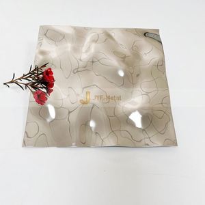 EX048 Placa de Acero Inoxidable de Alta Calidad Serie 300 con Diseño de Ondas de Agua, para Pared y Techo, Corte Personalizado, Estándar JIS - Product Image 2