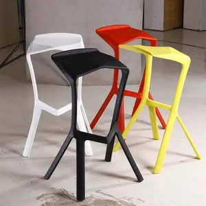 Nordic Dining plastic Modern Barhocker Stuhl Gelb Gegen höhe PP Kunststoff Bar Chair Moderner weißer Barhocker für Tisch