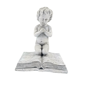 La prière du commerce extérieur de la croix de Sainte-<span class=keywords><strong>Marie</strong></span> est décorée d'une statue de Cupidon Ornement de jardin Artisanat en résine - Product Image 3