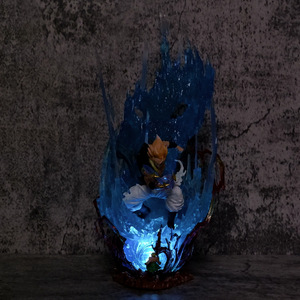 Nouvelle figurine d'action anime <span class=keywords><strong>Dragon</strong></span> <span class=keywords><strong>Ball</strong></span> Super Saiyan <span class=keywords><strong>Gogeta</strong></span> en PVC de 29 cm avec lumière, modèle de décoration manuel, collection 2024 - Product Image 4
