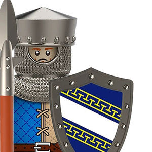 Milice médiévale Mini figurine arbalète machette boucliers armes blocs de construction soldats militaires médiévaux armée briques jouets - Product Image 6