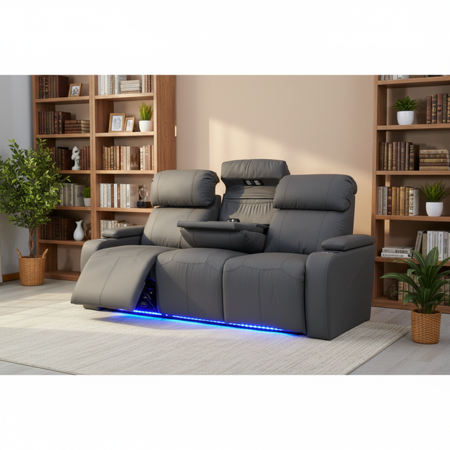 3 Seater Theater Vip Functional Sofa Set Leather Electric Recliner Sofa Reclining Seating Home Theater Recliner Function Sofa