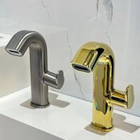 Robinet de lavabo moderne et contemporain à cascade intelligente, robinet à débit contrôlé, robinet de salle de bain, mélangeur d'eau chaude et froide
