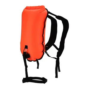 LE CITY custom logo waterproof leakproof pvc inflatable floating swim pull buoy dry bag for swimming diving