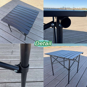 Wholesale Portable Foldable Camping <strong>Table</strong> Roll Top Outdoor Lightweight Picnic <strong>Table</strong> for Camping Hiking BBQ Travel with Carry Bag - Product Image 3