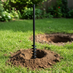 Tarière manuelle en acier de 3,15 pouces avec poignée pour creuser des trous – Outil de jardinage - Product Image 2