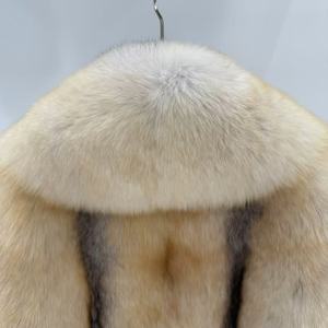 Expédition rapide, veste courte, fourrure de renard <span class=keywords><strong>imitation</strong></span> peau entière, tendance, pour femmes - Product Image 4
