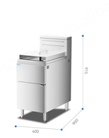 Équipement professionnel pour l'industrie, friteuse à gaz en acier inoxydable, 3 brûleurs, style américain, gaz naturel, poulet, frites, garantie 1 an