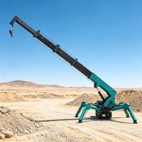 Grue araignée professionnelle de 8 tonnes avec des performances de charge élevées et un système de flèche rotative pour les travaux de construction lourds
