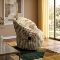Fauteuil pouf pivotant moderne et créatif, design unique, en lin, pour salon, hôtel, détente, fauteuil clown