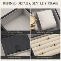 Plateau à bijoux carré en cuir fait main de luxe, personnalisé, de haute qualité, pour tiroir de garde-robe, boîte de rangement et présentoir à bijoux haut de gamme