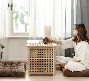 Bantal lantai Boho persegi berlapis bantal meditasi lembut untuk Yoga ruang tamu kamar tidur balkon gaya Bohemian katun dapat disesuaikan - Product Image 5