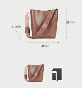 โรงงานจีนยุโรปสไตล์เห็ดเล็บสีทึบ PU Casual Tote ไหล่เดี่ยวกระเป๋าหนัง - Product Image 6