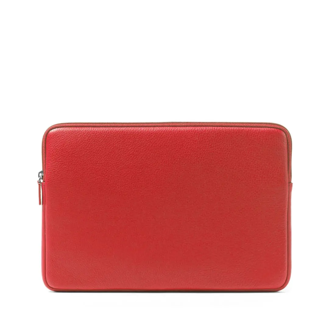 Stamp Logo Computer Production Sleeve Housse en cuir véritable avec fermeture éclair pour ordinateur portable