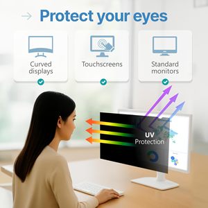 24 trong bộ lọc riêng tư cho màn hình 16:9 chống ánh sáng màu xanh chống chói bảo vệ mắt bảo vệ màn hình lá chắn hỗ trợ OEM tùy chỉnh kích cỡ - Product Image 3