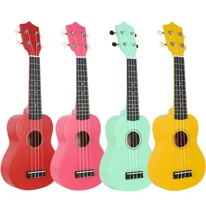 Paisen échantillon gratuit en gros chine Logo personnalisé en bois petite guitare ukulélé tilleul 21 23 pouces Concert Soprano ukulélé