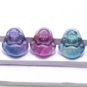 Venta al por mayor global <span class=keywords><strong>de</strong></span> coloridos adornos <span class=keywords><strong>de</strong></span> <span class=keywords><strong>cristal</strong></span> natural <span class=keywords><strong>de</strong></span> fluorita <span class=keywords><strong>de</strong></span> Buda Maitreya - Product Image 3