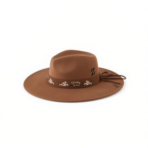 Cappello in Feltro Ricamato Etnico Marca Z, Regolabile Unisex, 100% Lana Fatto a Mano, Motivo Animale, per Adulti, Quattro Stagioni - Product Image 2