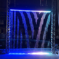 Rideau d'eau numérique programmable de haute qualité, fontaine murale intérieure pour la maison, fontaine LED en métal, rideau d'eau numérique à script