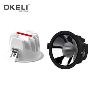 OKELI lampu sorot Led tersembunyi kualitas tinggi Die Casting aluminium COB 8W 15W 25W 35W pencahayaan Modern dan desain sirkuit