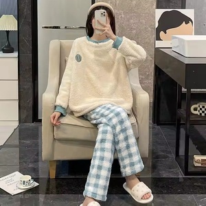 Pijamas de mujer superventas 2023, venta al por mayor, ropa de dormir de algodón viscosa, térmica negra para la temporada Otoño/Invierno - Product Image 2