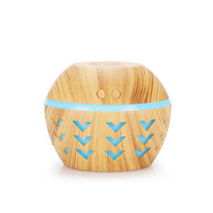 Mini humidificateur YX-001V, grain de bois foncé, alimenté par USB, minuterie de 2 à 8 heures, purificateur d'air domestique avec veilleuse colorée - Product Image 2