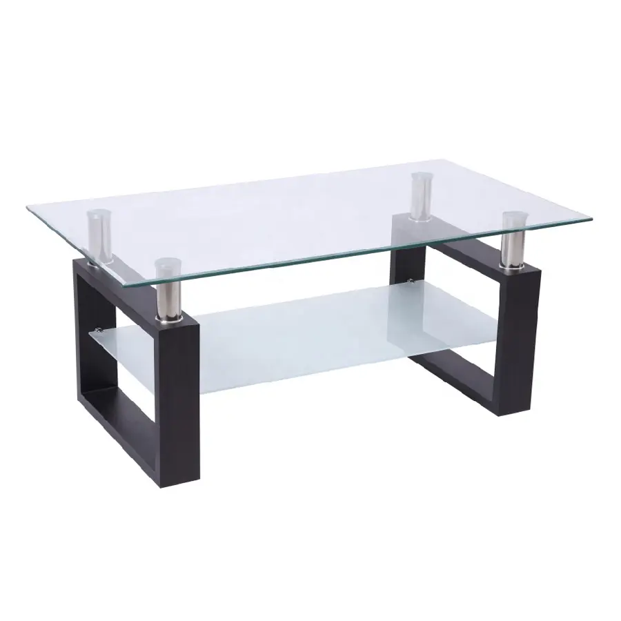 Hotel Luxe Moderne Thee Hoek Center Tafel Vierkante Gehard Clear Gebogen Gebogen Glas Koffie Tafels