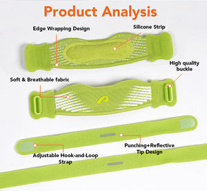 Attelle de genou conventionnelle personnalisée, respirante, antidérapante, sangle pour le tendon rotulien, fermeture à boucle et crochet réglable pour les entraînements en salle de sport, printemps - Product Image 4