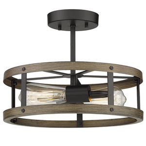 Mỹ công nghiệp trang trại mộc mạc Retro Đèn trần với cao <span class=keywords><strong>CRI</strong></span> 95 <span class=keywords><strong>LED</strong></span> sắt gỗ xây dựng cho hành lang lối đi ban công - Product Image 6