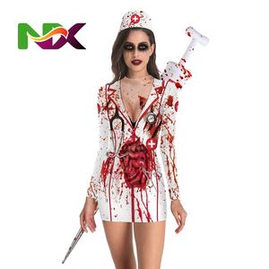 <span class=keywords><strong>Disfraz</strong></span> de <span class=keywords><strong>Enfermera</strong></span> <span class=keywords><strong>Sangrienta</strong></span> de Halloween, Unisex, para Adultos, con Falda y Medias con Estampado Digital, para Fiestas, Carnaval y Mascaradas - Product Image 1