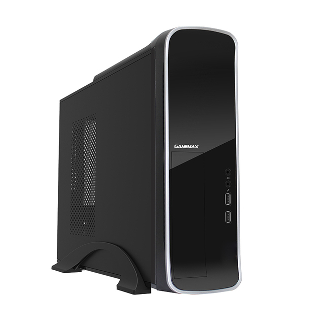 Mini Tower Micro ATX Computer Case Type-C Port Slim Compact Design Front USB Audio Ports Metal Plastic Material Fan Cooler Type