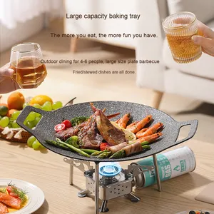 Pentola per Barbecue antiaderente <span class=keywords><strong>in</strong></span> <span class=keywords><strong>pietra</strong></span> medica con piastra per Barbecue da campeggio all'aperto - Product Image 3