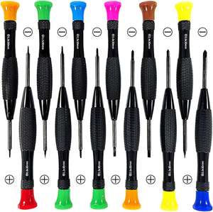Juego de Destornilladores Magnéticos con Puntas Planas Phillips Torx Star, Juego de Destornilladores Pequeños para Reparar Gafas, PC, Joyería, Relojes - Product Image 1