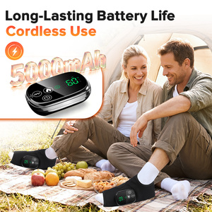 Ceinture de massage sans fil à lumière rouge pour cheville avec chauffage, vibrations, minuterie intelligente, rechargeable, pour le soulagement des douleurs <span class=keywords><strong>au</strong></span> mollet, <span class=keywords><strong>au</strong></span> coude et <span class=keywords><strong>au</strong></span> <span class=keywords><strong>pied</strong></span> - Product Image 5