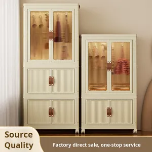 Trẻ Em Của Gấp Lưu Trữ Tủ Bé Tủ Quần Áo Miễn Phí Cài Đặt Cho Đơn Giản Nhà Phòng Ngủ PP Chất Liệu Nhựa Bé Lưu Trữ Hộp - Product Image 2