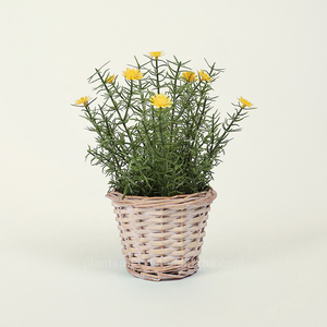 Vente en gros de plantes artificielles pot tissé buis arbustes verdure ciboulette lavande <span class=keywords><strong>romarin</strong></span> bonsaï pour table maison intérieur centre commercial décoration - Product Image 4