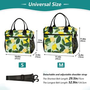 Bolsa Térmica Reutilizable con Diseño de Limón Fresco Hawaiano, Bolsa de Almuerzo con Cierre para Picnic - Product Image 2