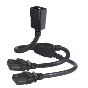 كابل تمديد PDU متين بطول 6 أقدام وسمك 16Awg، محول 15 أمبير بمنفذين C20 إلى C13 مزدوج، سلك طاقة على شكل Y - Product Image 3