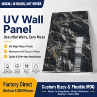 Panneau mural UV, finition brillante, grain de marbre, imperméable, insonorisant, durable, décoratif, installation facile, revêtement moderne de luxe pour la maison