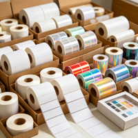 Autocollants imprimés sur mesure, tous types d'étiquettes adhésives, étiquettes laser en papier synthétique PET imperméable pour l'emballage