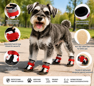Chaussures pour chiens OEM en gros, respirantes, en maille, réfléchissantes, antidérapantes, avec semelle en caoutchouc, logo personnalisé, accessoires pour chiens - Product Image 2