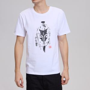 Shanghai Original Erlang Shen Jun 343 Camiseta informal de algodón puro con cuello redondo y manga corta, ajuste holgado, con estampado de personajes - Product Image 3