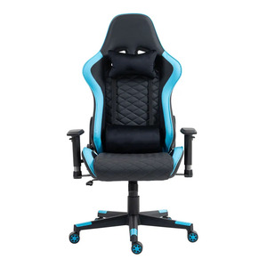 Chaise réglable pivotante ergonomique de siège de bureau de PC chaise de jeu lombaire avec repose-pieds chaise de bureau de style de course pour joueur - Product Image 1