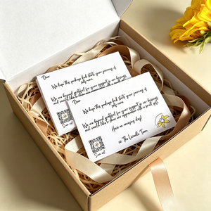 Cartes de remerciement personnalisées en papier blanc mat avec code QR pour marque de bien-être, vente en gros - Product Image 2