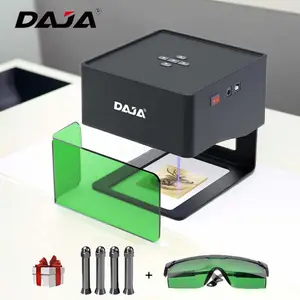 DAJA Mini taşınabilir lazer gravür Diy Bluetooth makinesi boyalı köpek etiket kağıdı deri ahşap plastik Logo CNC makinesi